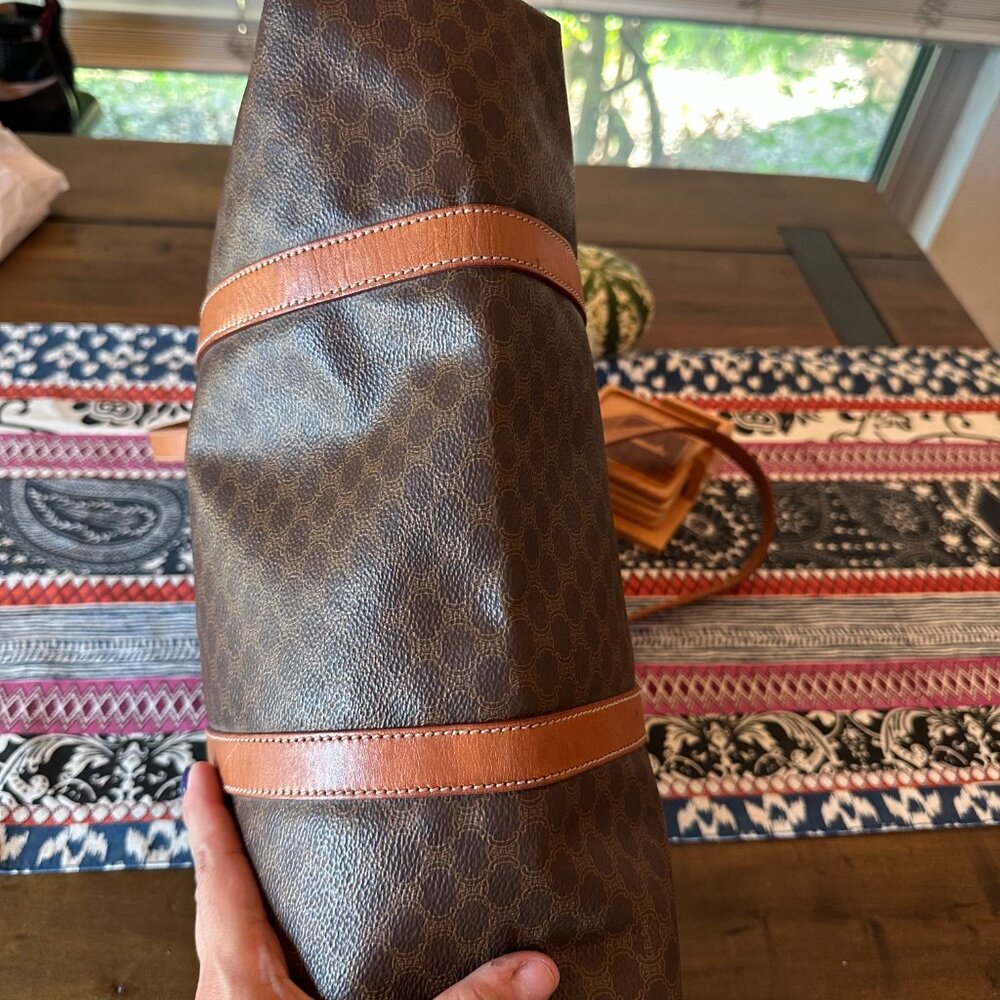 Celine Macadam Vintage Zippered Shoulder Tote, EUC - Picture 9 of 17